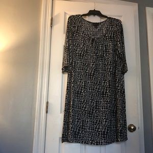 Black & White Giraffe Print Dress